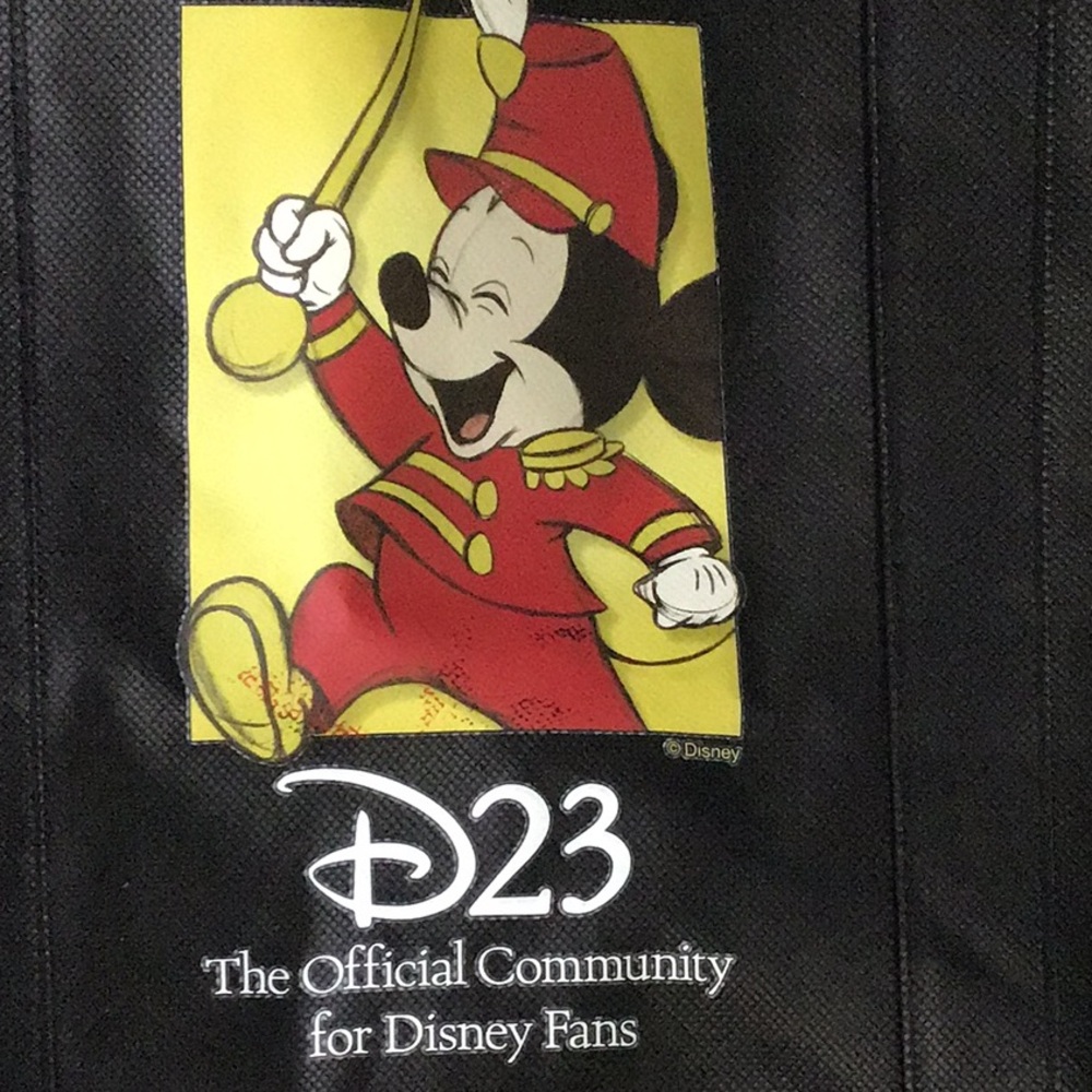 D23 Official Disney Fan tote. Mickey Mouse band leader on front. Never used